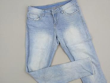 przecierane jeansy: Jeansy damskie, rozmiar M — 1