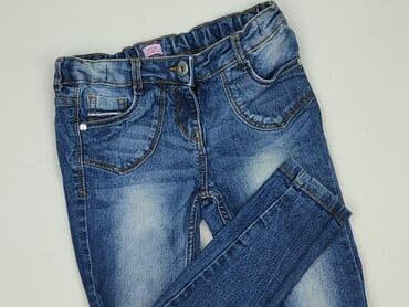 fred perry czapka: Spodnie jeansowe, F&F, 10 lat, 134/140, stan - Bardzo dobry — 1