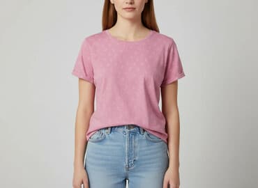 koszulka real rozowa: T-shirt damski, rozmiar S — 6