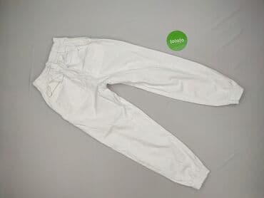 joggery damskie z łańcuszkiem: PULL&BEAR, Material trousers for women, size S — 4