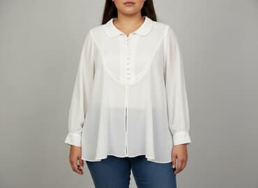 białe luźna bluzki: Bluzka damska, rozmiar XL — 5