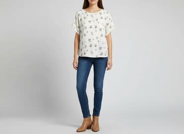 t shirt damski z sową: T-shirt damski, rozmiar L — 1