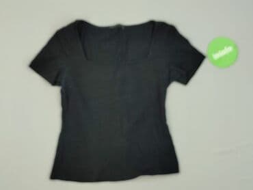 czarne t shirty w serek damskie: Mohito, T-shirt damski, rozmiar XS — 2