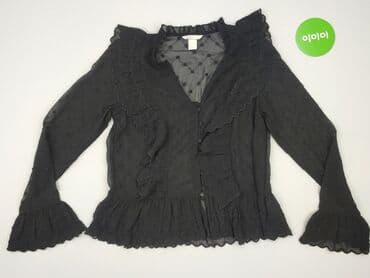 czarne bluzki z szyfonowymi rękawami: H&M, Bluzka damska, rozmiar S — 2