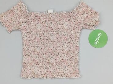 bluzki z gumką na dole plus size: H&M, T-shirt damski, rozmiar M — 3