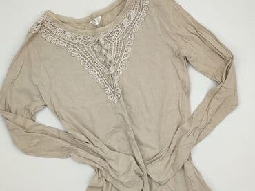 beżowa bluzka z dekoltem w serek: Women's blouse, size S — 2
