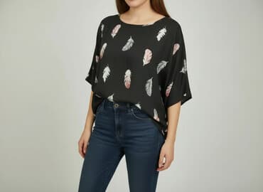 koszula damska z piórami: Туніка жіноча, розмір M — 1