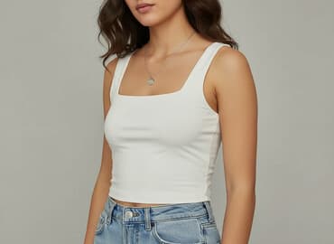 lidl top z wbudowanym biustonoszem: Amisu, Top damski, rozmiar S — 6