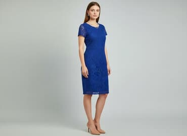 błękitna sukienka wieczorowa: TXM, Sukienka damska, rozmiar S — 6