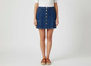 spodenko spódniczka jeans: Papaya, Spódnica damska, rozmiar L — 6