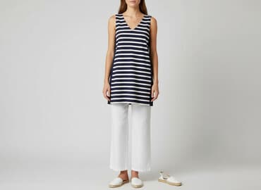 bluzki z dekoltem w łódkę zara: Zara, Tunika damska, rozmiar L — 1