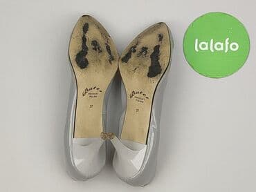 biale buty z kokardą: Półbuty damskie, rozmiar 37 — 5