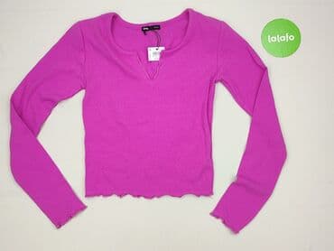 koszulka z prazkowanej dzianiny: Sinsay, Women`s T-shirt, size S (EU 36) — 2
