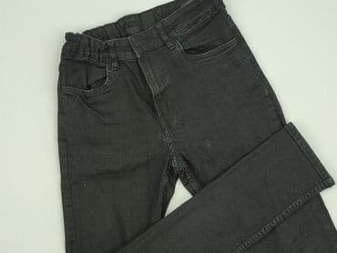 czarna bluzka z dekoltem na plecach: Jeans, 14 years, 164, condition - Very good — 1