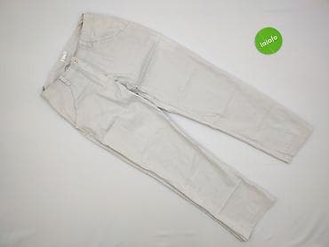 pull and bear lniane spodnie: Spodnie materiałowe damskie, rozmiar L — 2