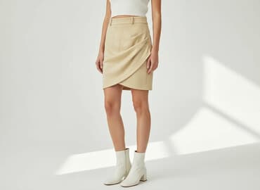 beżowa długie spódnice: Spódnica damska, rozmiar S — 5