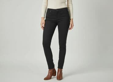 czarne skinny jeans: Yessica, Jeansy damskie, rozmiar L — 7