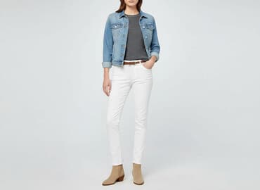 hm biale trampki: H&M, Jeansy damskie, rozmiar M — 7