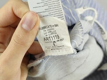 krótkie spodenki z lampasami: Unisono, Spodnie materiałowe damskie, rozmiar L — 5