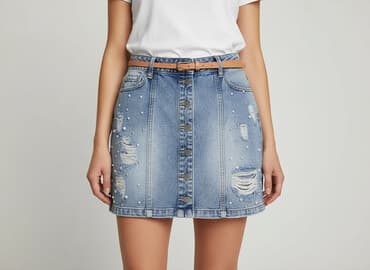 skórzane spódniczki mini: Miss bonbon, Spódnica damska, rozmiar S — 6