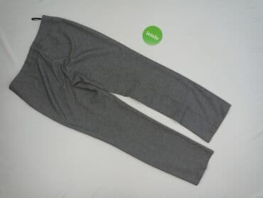 szare szerokie jeansy: F&F, Spodnie materiałowe damskie, rozmiar L — 3