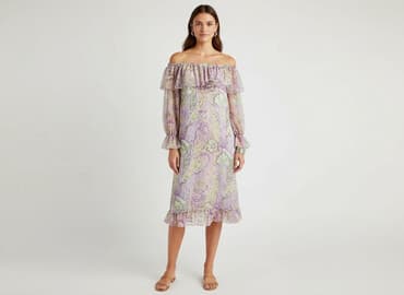 mango sukienka fioletowa: Sukienka damska, rozmiar L — 7