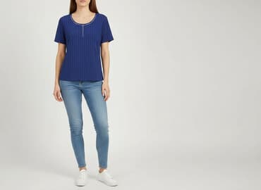 bluzki w paski z serduszkiem: Bluzka damska, rozmiar S — 5