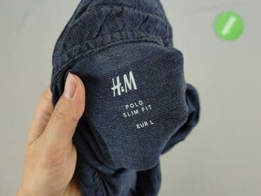 szorty męskie cropp: Koszulka polo dla mężczyzn, L, H&M, stan - Bardzo dobry — 4
