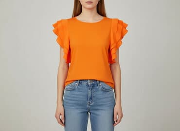 bluzki damskie pomarańczowa: Fiore, Bluzka damska, rozmiar S — 7