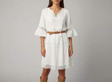 koszula nocna lniana: Sukienka damska, rozmiar S — 5