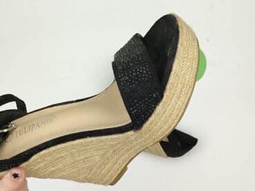 sandały na koturnie prima moda: Tulipano, Sandały damskie, rozmiar 37 — 8