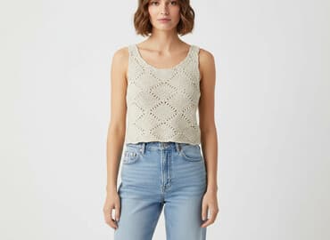 bluzki z transparentnymi rękawami: PULL&BEAR, Top damski, rozmiar XS — 1