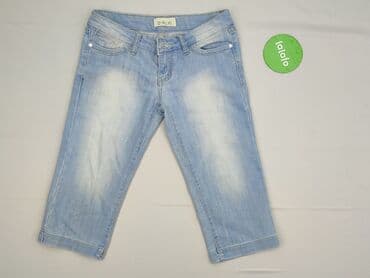 jeansy z asymetrycznym zapieciem: Spodnie 3/4 damskie, rozmiar S — 2