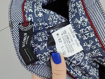 jacket: Męskie spodnie Bigman Denim – elegancka krata, kolor szary. - Krój — 4