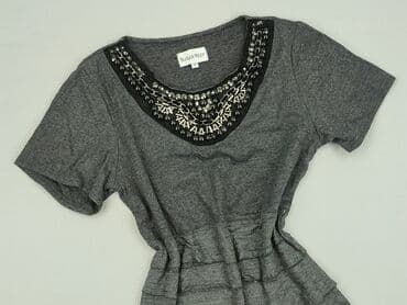 czarna sukienka ze srebrnymi wstawkami: Sukienka damska, S — 1