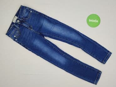 obcisła czarna bluzka: Spodnie jeansowe, 8 lat, 128, stan - Bardzo dobry — 2