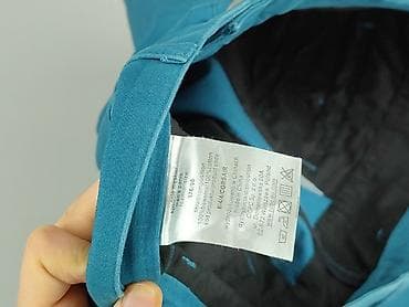 koszula len: Męskie spodnie materiałowe w kolorze morskim/turkusowym. - Krój — 4