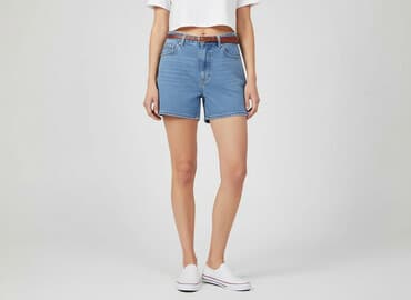 woskowane spodnie z wysokim stanem h m: H&M, Шорти жіночі, розмір S — 1