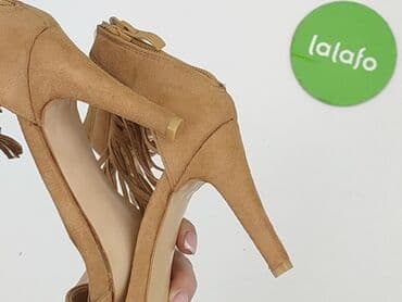 czarne sandały na obcasie allegro: Sandały damskie, 36 — 6