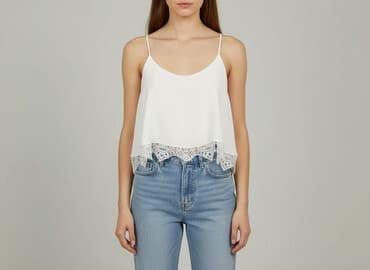 biała kamizelka damska zara: Zara, Top damski, rozmiar XS — 7