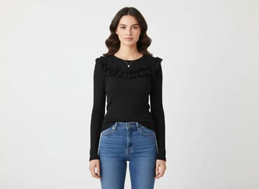 czarne bluzki siateczka: HDM, Bluzka damska, rozmiar S — 7