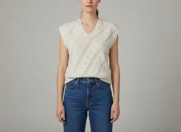 sweter z krótkim rękawem męski: Sweter damski, rozmiar M — 5