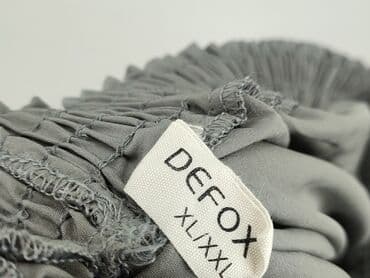 szerokie spodnie do kolan: Material trousers for women, size 2XL — 5