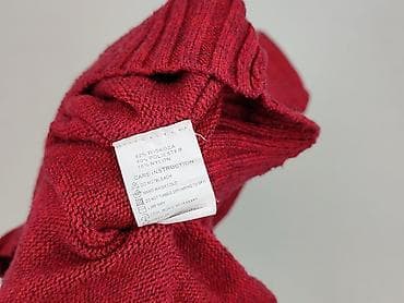bordowy sweter: Golf damski, rozmiar S — 5