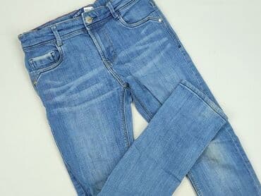 crop top boho: Spodnie jeansowe, Okaidi, 9 lat, 128/134, stan - Bardzo dobry — 1