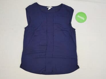azurowa koszulka: H&M, Top damski, S — 2