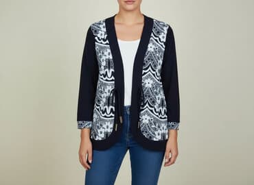 sweter w chmurki reserved: Kardigan damski, rozmiar M — 5