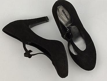 Czarne czółenka na obcasie Graceland dla kobiet. - Model: Mary Jane z