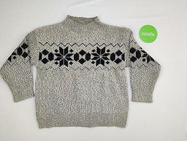 niebieski golf damski: Sweter damski, rozmiar L — 2