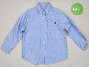 odder side koszula: Shirt 3-4 years, condition - Very good, pattern - Without pattern, color - Blue — 2